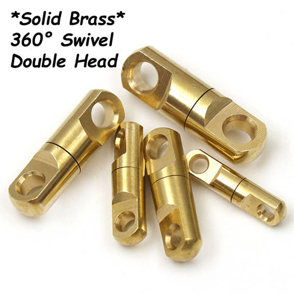 5 PCS Swivel Double Head Hook--Solid Brass
