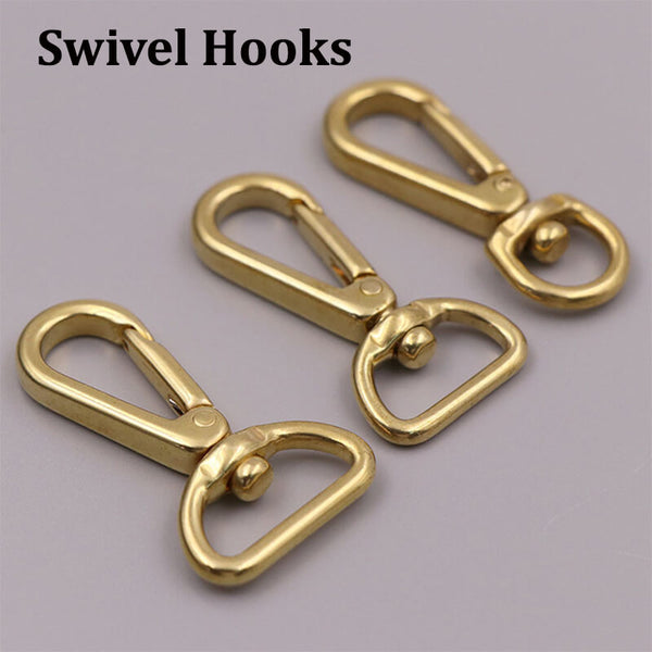 20PCS Swivel Clasps Lanyard Snap Hooks, Keychain Hooks Clips D Ring, Clasp  Hardware Lobster Claw for Crafts and Purse (Silver, 1 inch) (C-02)