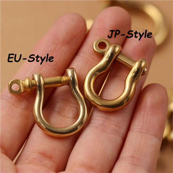 Metal D Ring Shackle Buckle D Ring Keychain Hook With Screw Pin