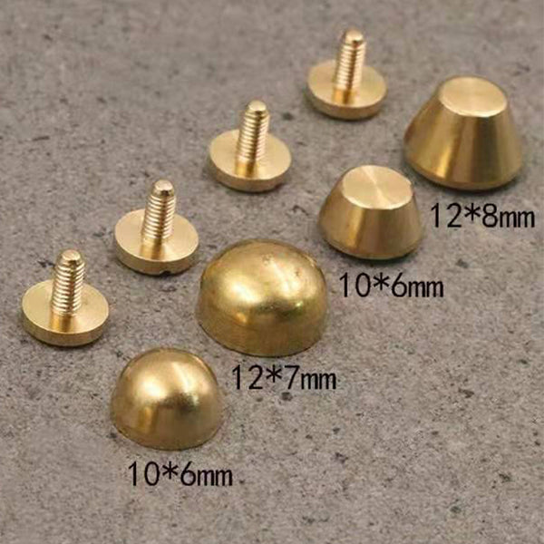 100pcs Gold Round Dome Purse Feet 12mm Handbag Nailheads Round Dome Studs  Leather Purse Feet Bag Cone Feet - AliExpress