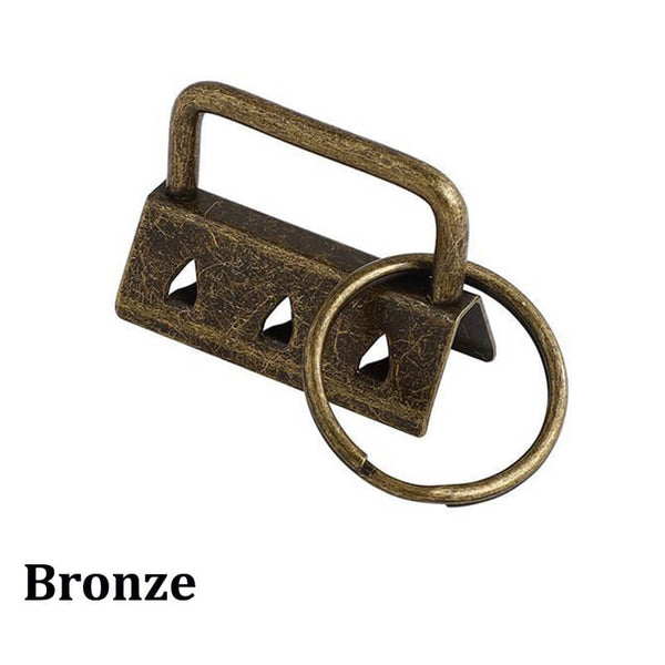 Swpeet 450Pcs 4/5 Inch 20mm Bronze Flat Key Chain Rings Kit, Including  150Pcs Sp