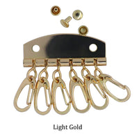 wallet key holder Keychain Pad With Hooks Leather Key Case Keychain For Key Holder Bag