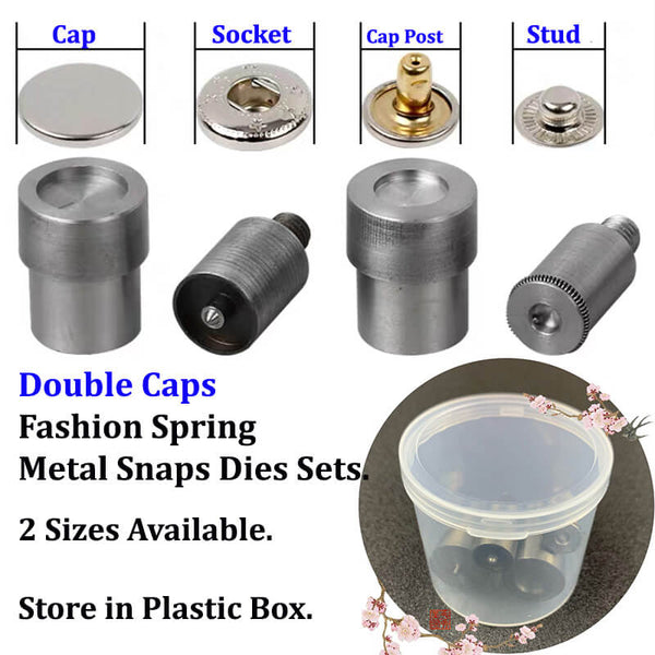 Hand Press Die for Metal Snap Fasteners Setting Tools for Press Studs Snap  Buttons Die Mould 10mm, 12.5mm, 15mm