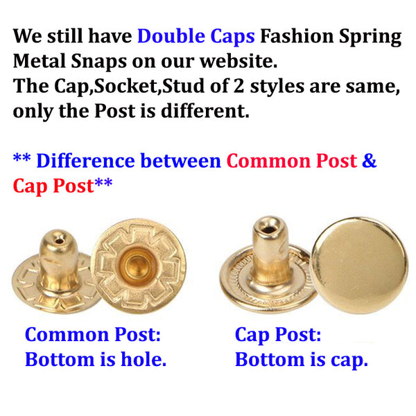 50 Sets Brass Material Fashion Spring Metal Snapsleatherworking Snap  Buttons Metal Snap Fasteners Kit Leather Snaps Heavy Duty Snaps Kits 