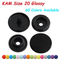 Glossy B10 Sunset Yellow Snap Fasteners For Fabric KAM Plastic Snaps 