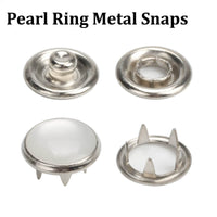 Pearl Ring Metal Snaps Prong Ring Metal Snaps Prong Snaps For Baby Bib
