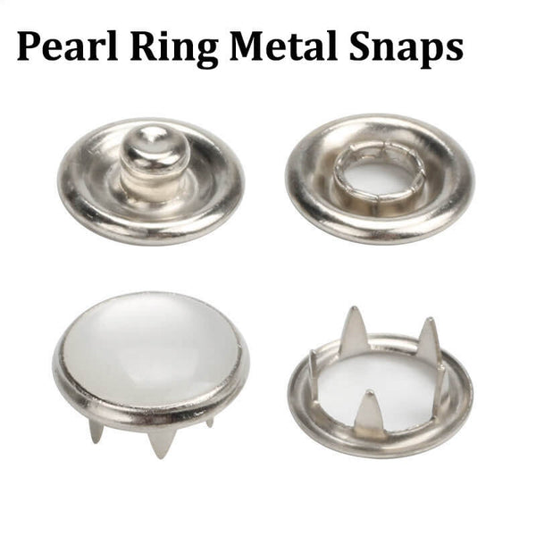Pearl Ring Metal Snaps Prong Ring Metal Snaps Prong Snaps For Baby Bib –  SnapS Tools