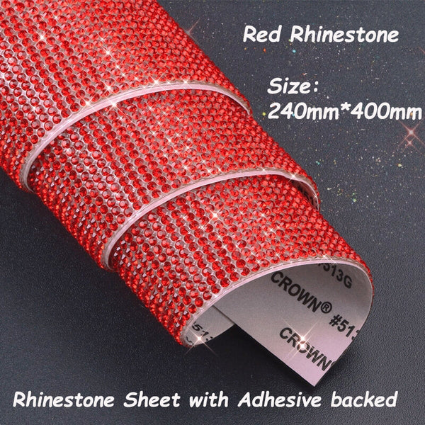 Rhinestone Sheet W Adhesive backed--Red Rhinestone