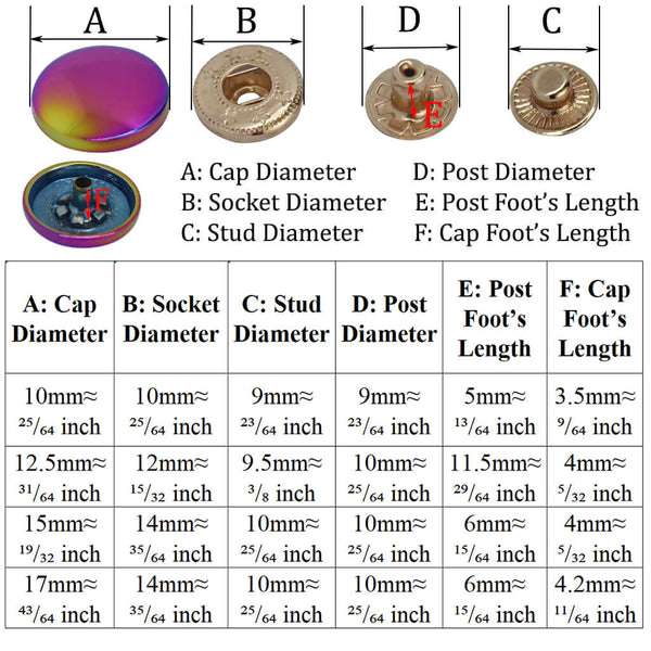 Thread Snap Reference Fashion Snaps Snap Closures Metal Fasteners Fashion Accessories ...