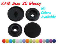 Size 20 Glossy B7 KAM fasteners Plastic Snap Fasteners Snap Buttons