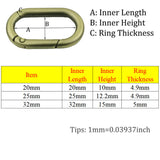 oval spring hook ring Oval Carabiner Push Gate Metal Snap Open Hooks