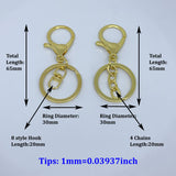 Zinc Alloy Lobster Claw Clasp Keychain Key Ring Loop Key Holders Rings