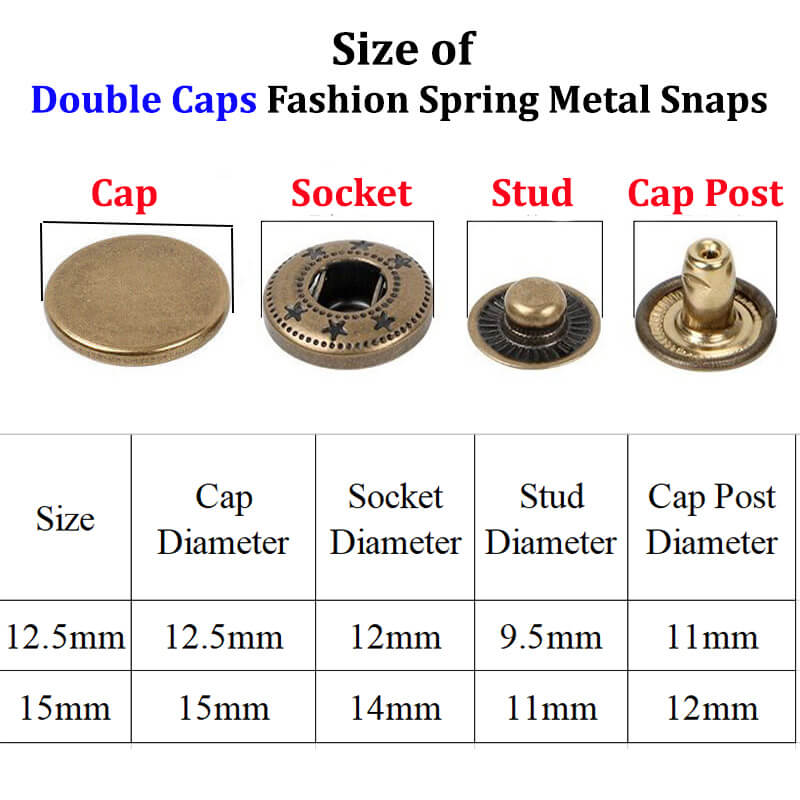 Metal Snaps Snap Fasteners Heavy Duty Snaps For Leather Snaps Buttons ...
