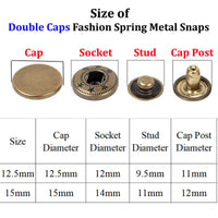 Metal Snaps Snap Fasteners Heavy Duty Snaps For Leather Snaps Buttons