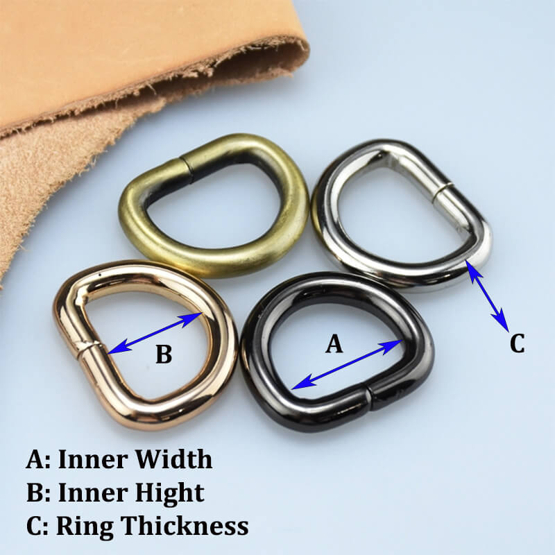 Split D Rings for Straps Bag Purse Belting Leather D-Ring Leathercraft ...