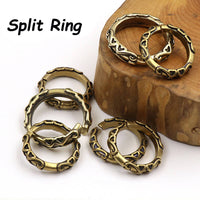 Brass Split Ring Open Rings Key Split Ring Key Ring Chain Connect Ring